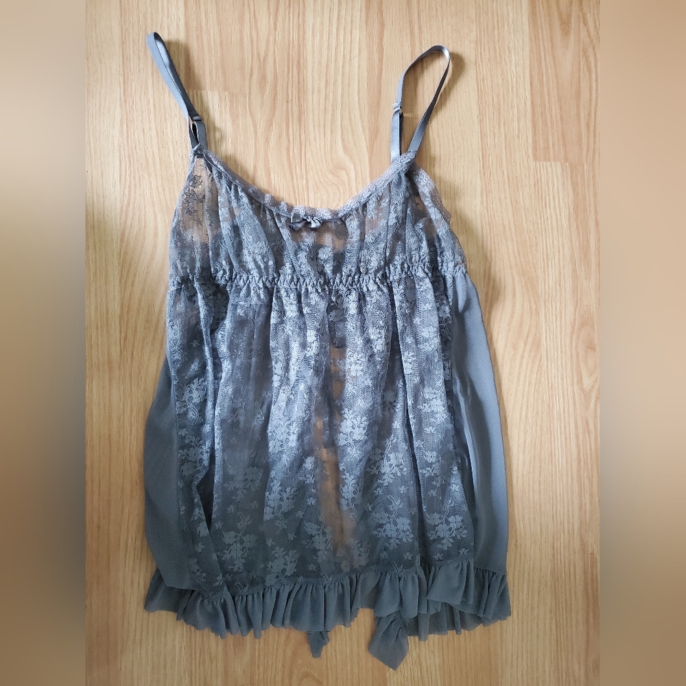 Gray Babydoll Lingerie